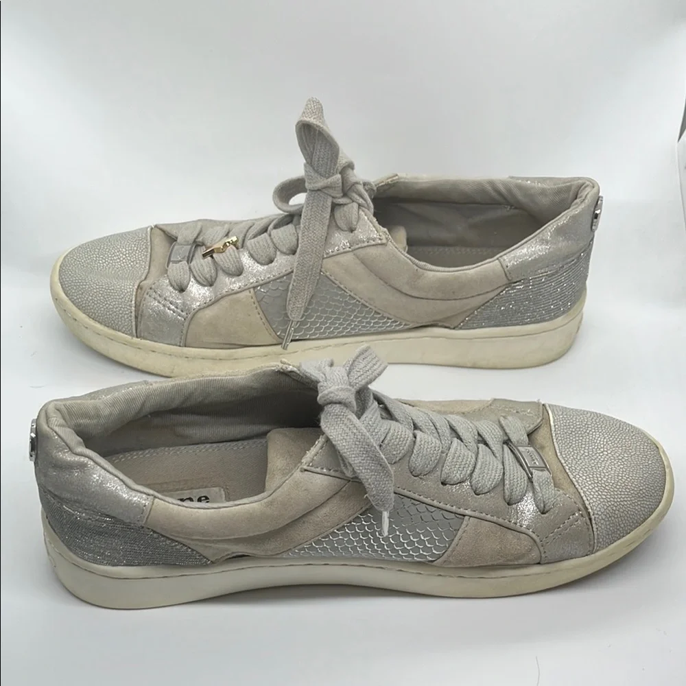 Dune London Gray Sneakers Suede Low-Top - Picture 6 of 13